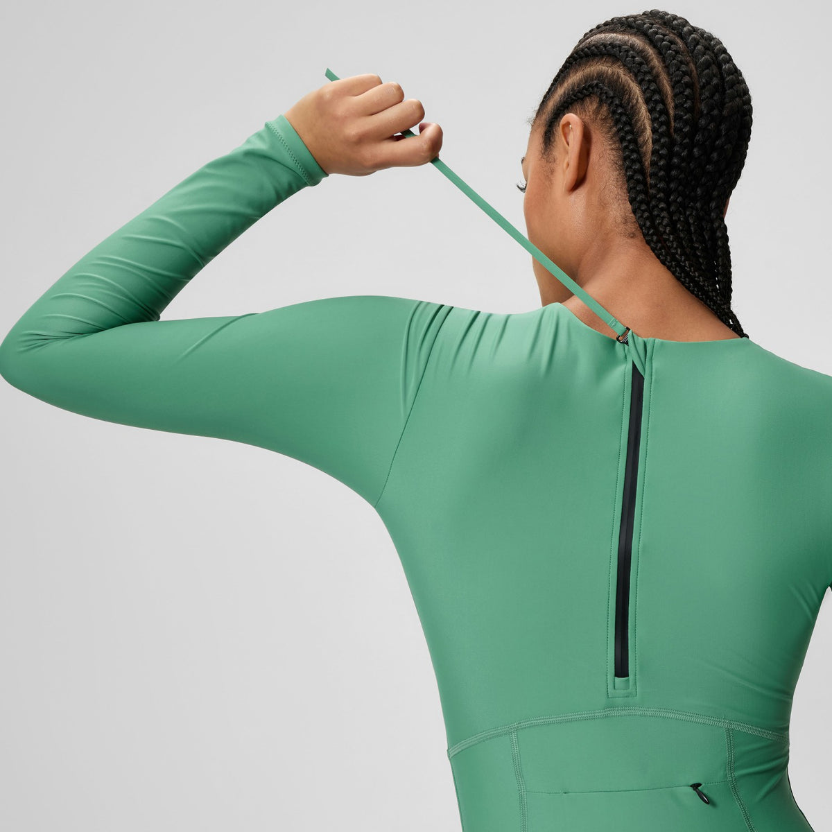 Ocean Flex Long Sleeve Zip Swimsuit Green | Speedo