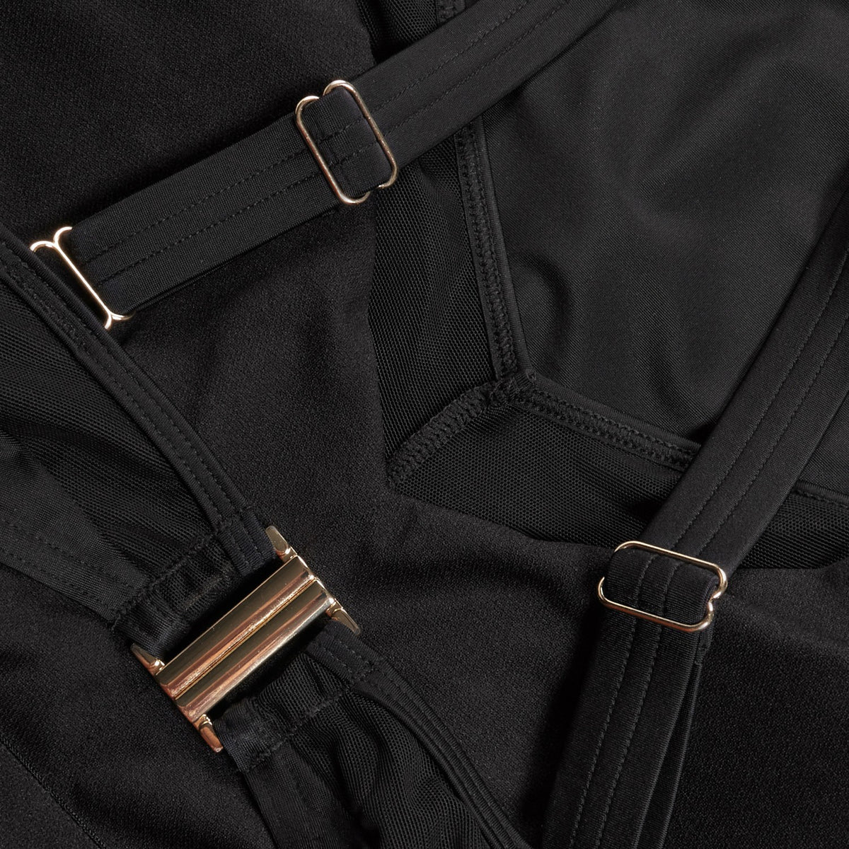Shaping Mesh Detail Swimsuit Black | Speedo