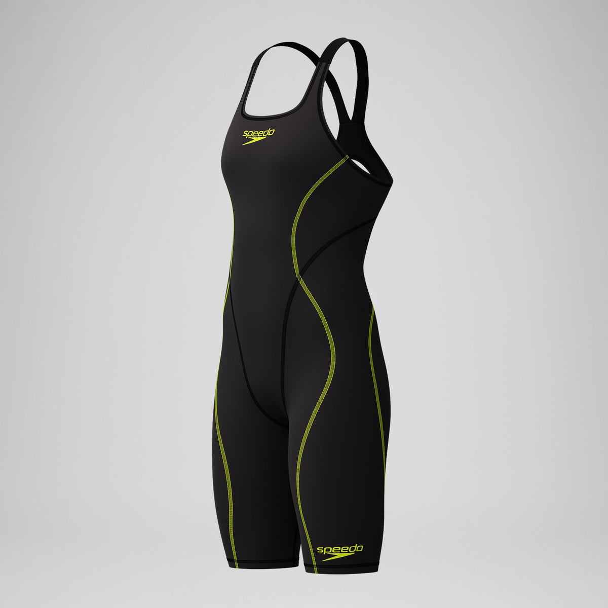 Female Fastskin HyperSpark Openback Kneeskin Black | Speedo