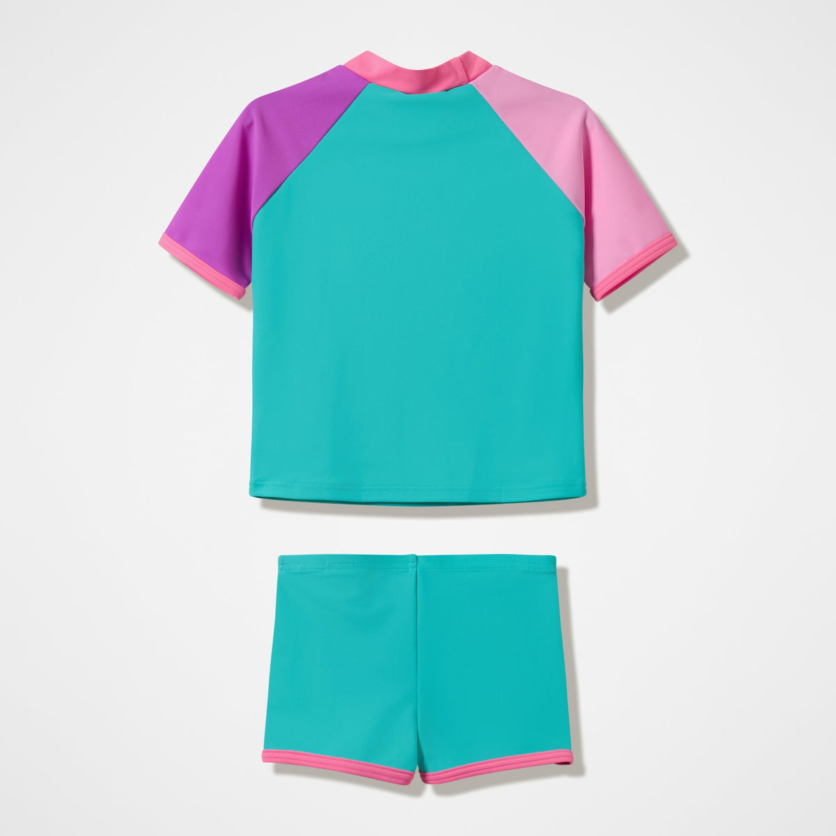 Infants Short Sleeve Rashguard Set Turquoise/Pink | Speedo