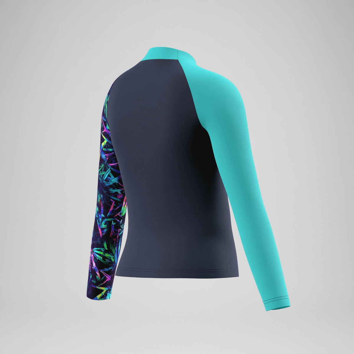 Boys Printed Long Sleeve Rashguard Navy | Speedo