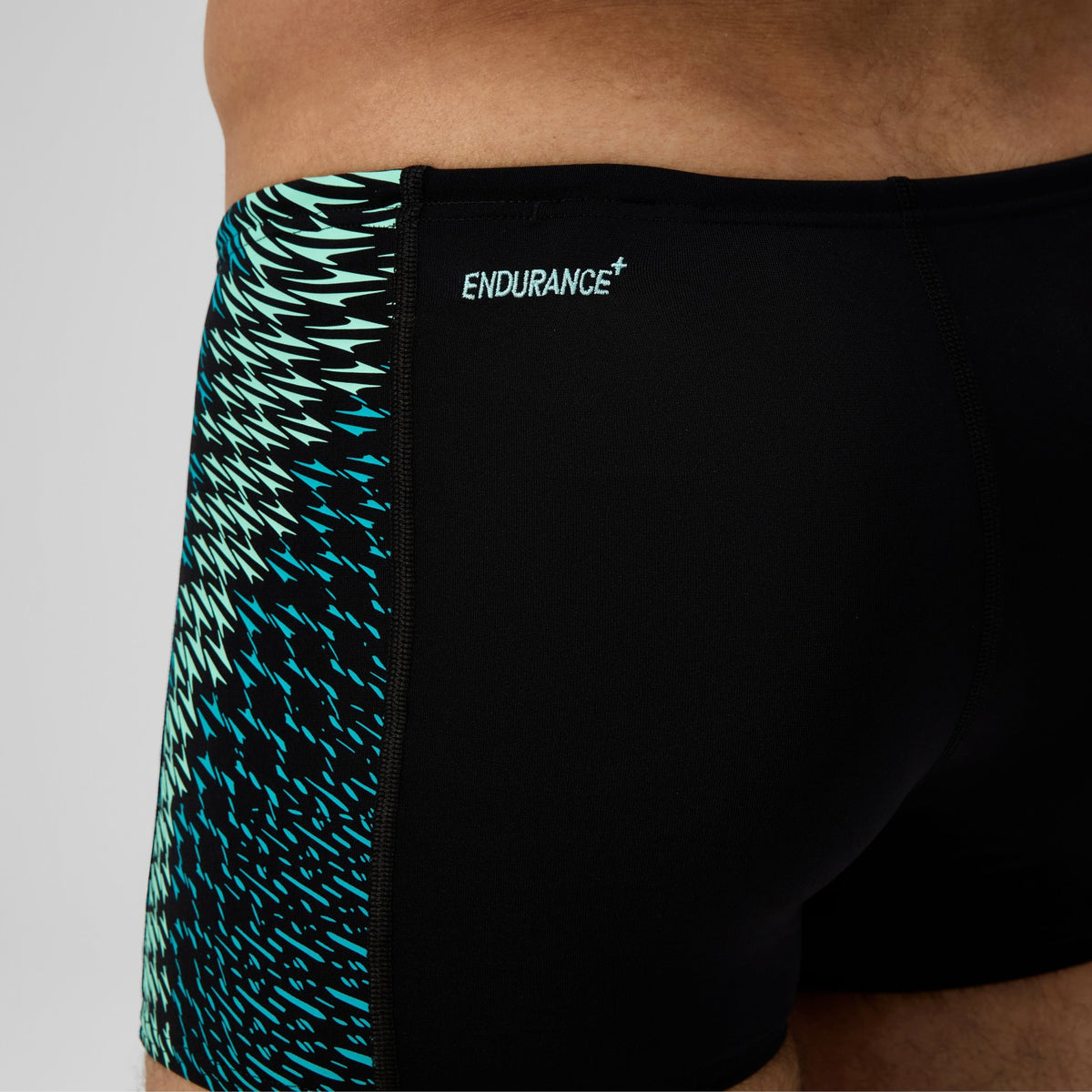Endurance+ MAX Tech Panel Aquashorts Black/Turquoise | Speedo