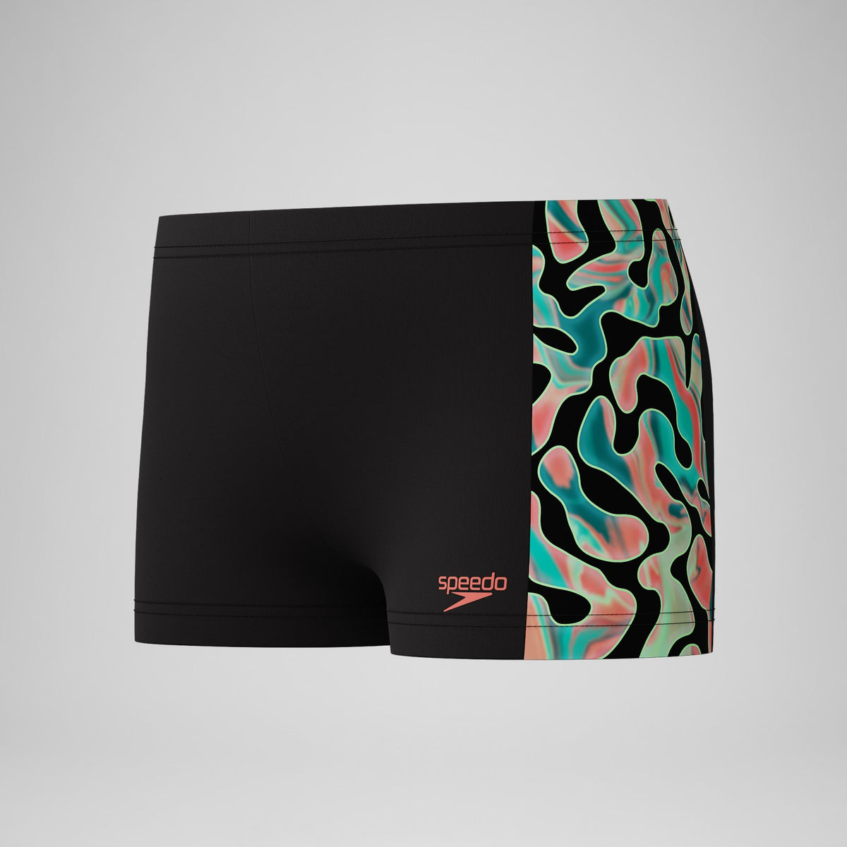 Boys Panel Aquashorts Black/Orange | Speedo