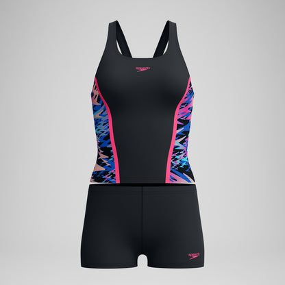 Hyperboom Splice Tankini Set Black/Pink | Speedo