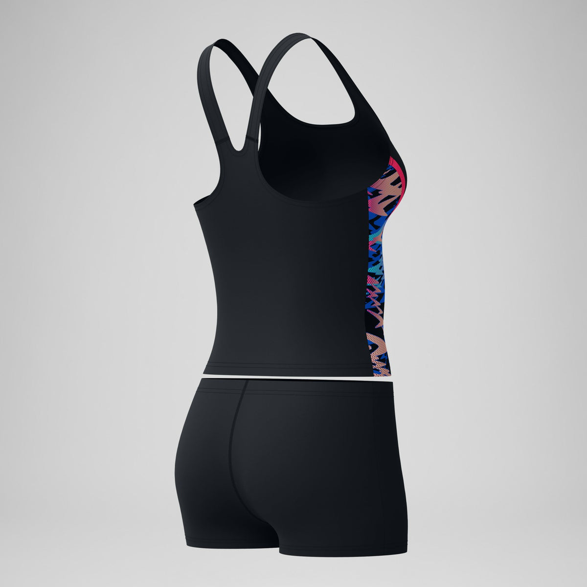 Hyperboom Splice Tankini Set Black/Pink | Speedo