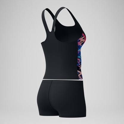 Hyperboom Splice Tankini Set Black/Pink | Speedo