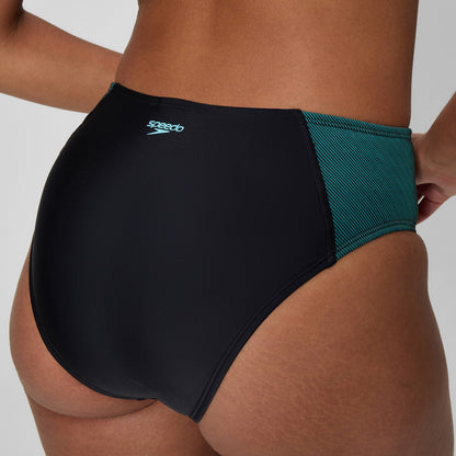 Quantum Rib Splice Bikini Set Black/Blue | Speedo