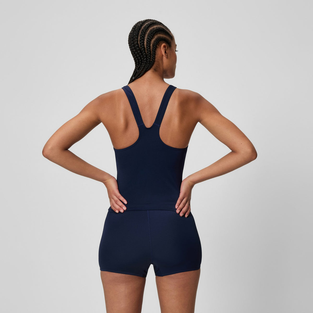 Hyperboom Splice Tankini Set Navy/Green | Speedo