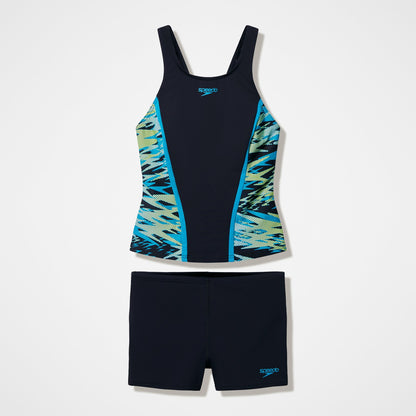 Hyperboom Splice Tankini Set Black/Turquoise | Speedo
