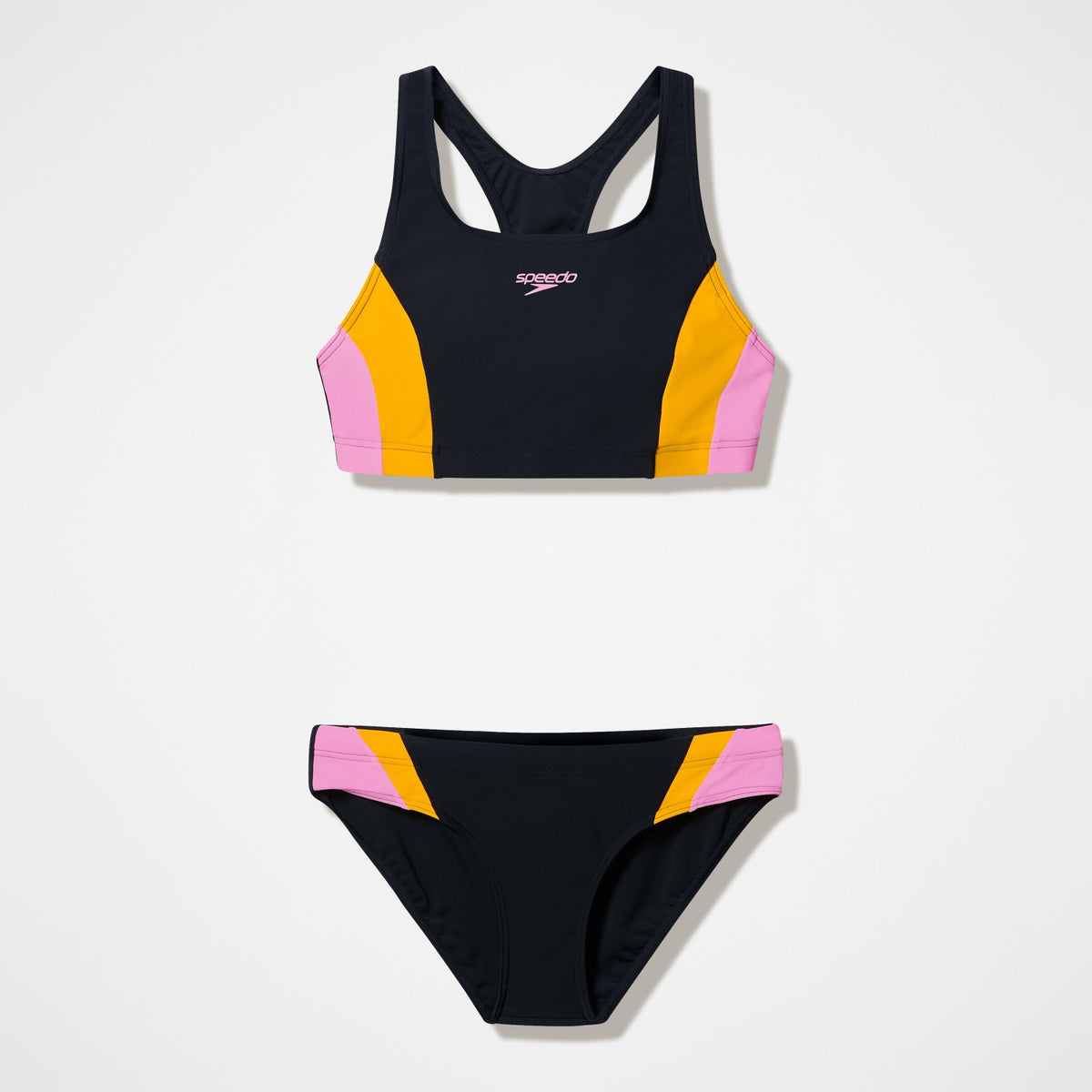 Colourblock Bikini Set Black/Peach | Speedo