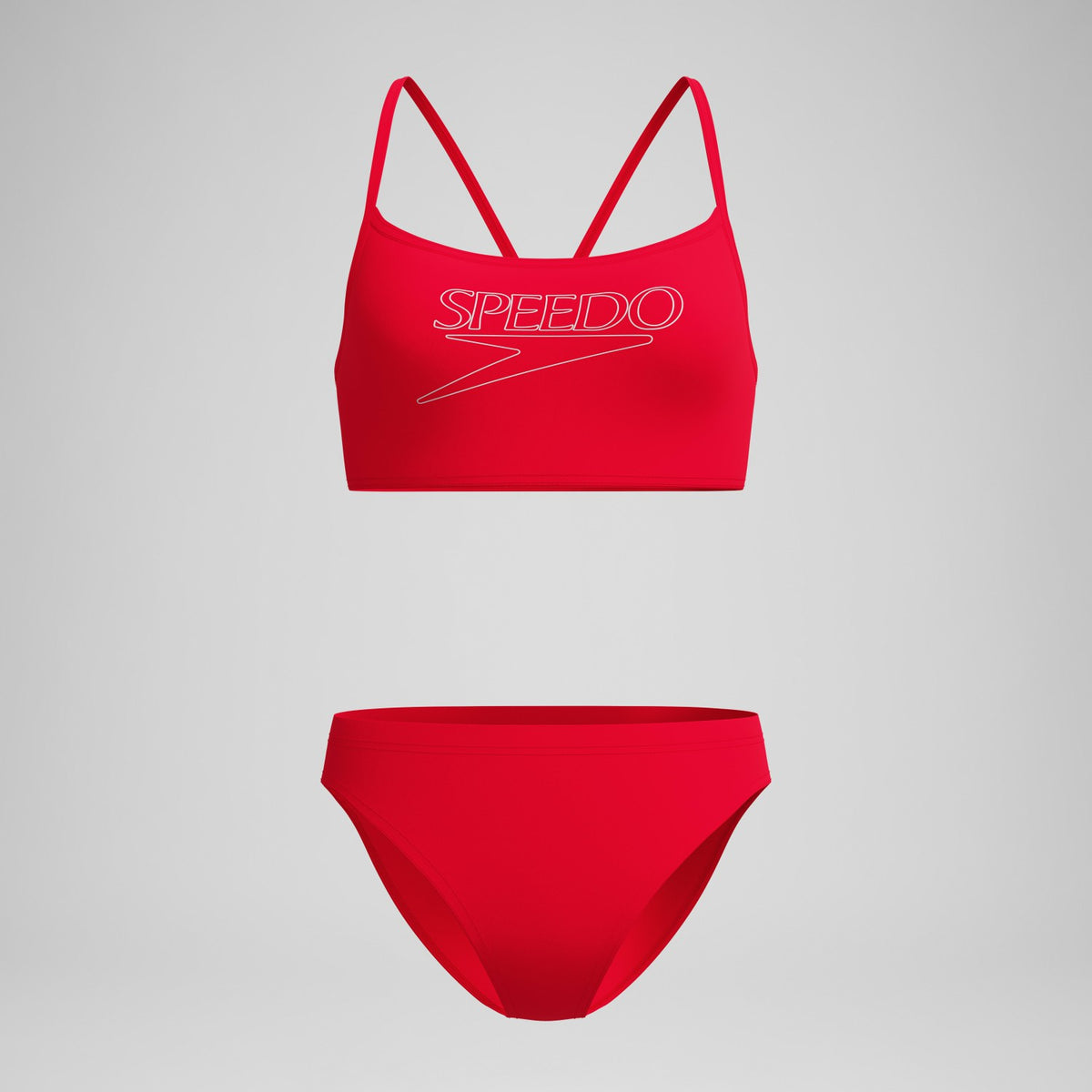 Endurance+ Logo Thinstrap Bikini Set Red | Speedo