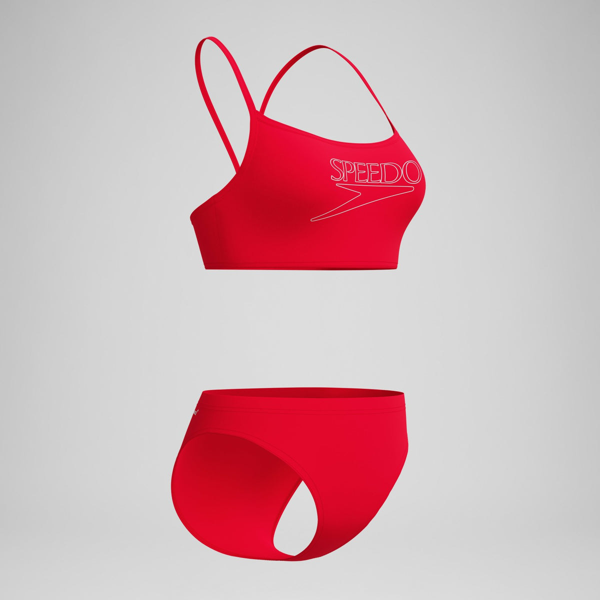 Endurance+ Logo Thinstrap Bikini Set Red | Speedo