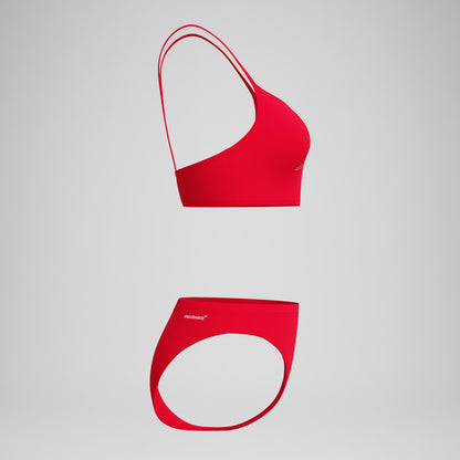 Endurance+ Logo Thinstrap Bikini Set Red | Speedo