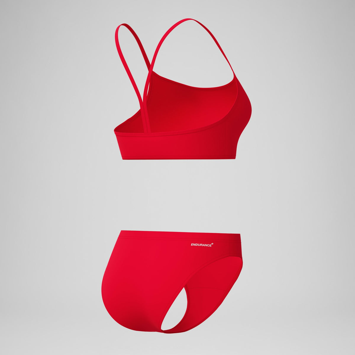 Endurance+ Logo Thinstrap Bikini Set Red | Speedo