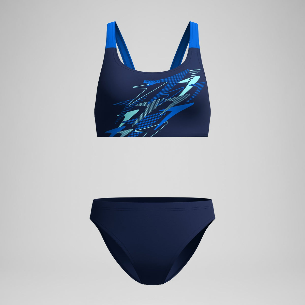 Medley Logo V-Back Bikini Set Navy/Blue | Speedo