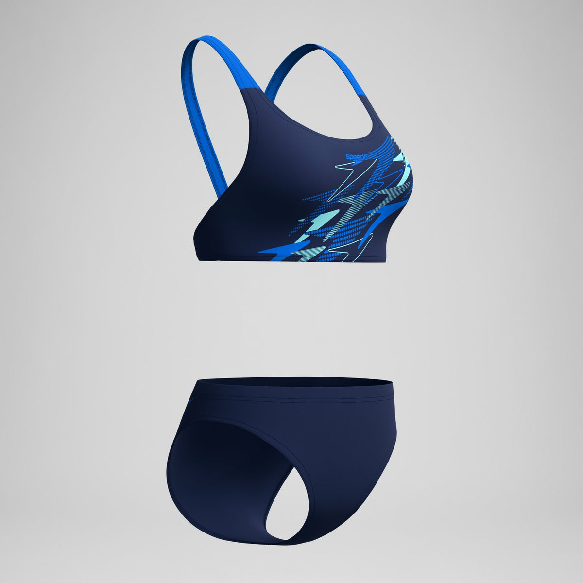 Medley Logo V-Back Bikini Set Navy/Blue | Speedo