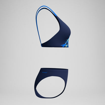 Medley Logo V-Back Bikini Set Navy/Blue | Speedo