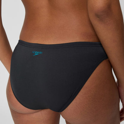Boom Solid Leaderback Bikini Set Black/Turquoise | Speedo