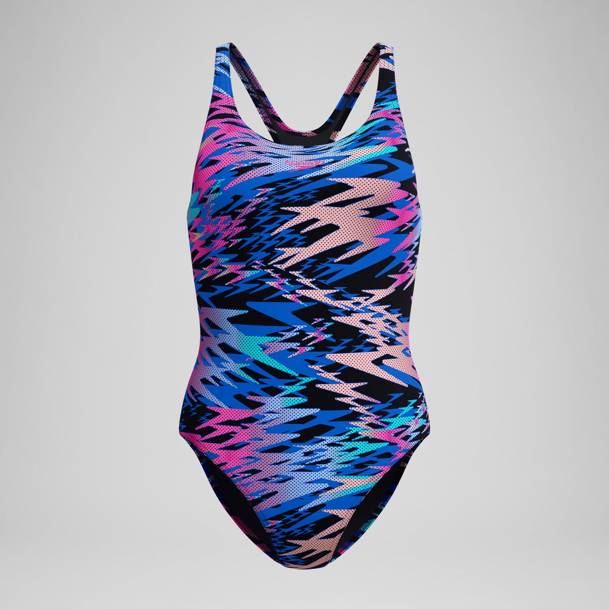 Hyperboom Printed Medalist Swimsuit Blue/Pink | Speedo