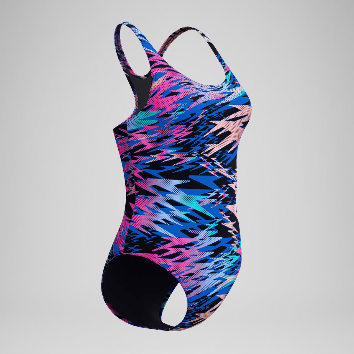 Hyperboom Printed Medalist Swimsuit Blue/Pink | Speedo