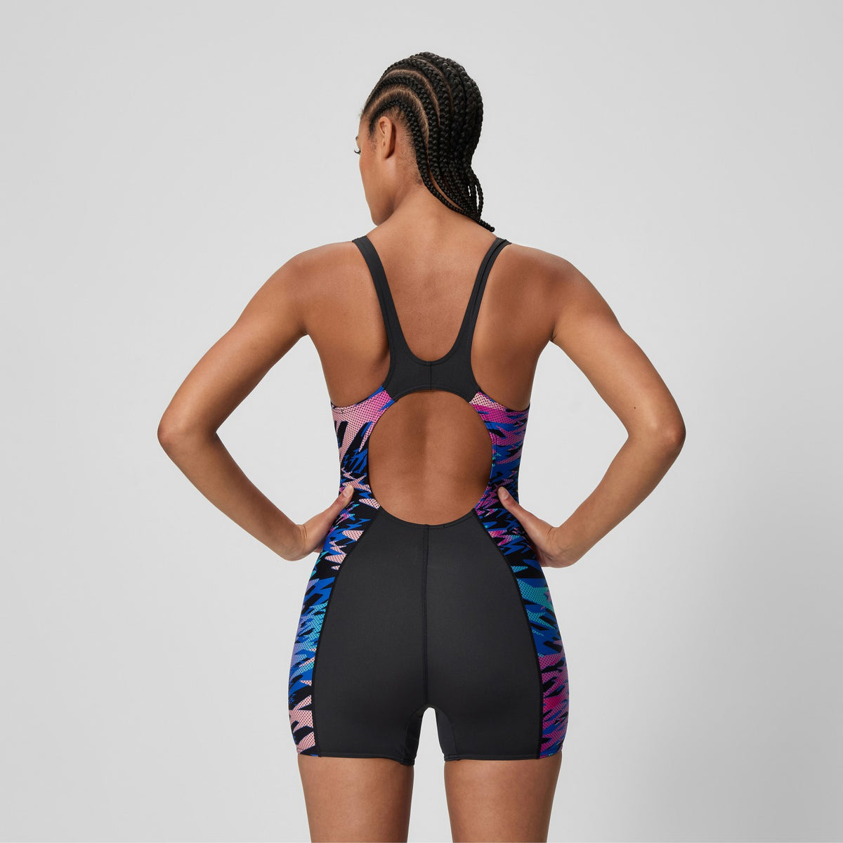 Hyperboom Splice Muscleback Legsuit Black/Pink | Speedo