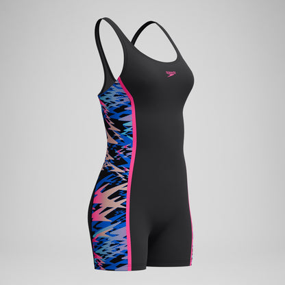 Hyperboom Splice Muscleback Legsuit Black/Pink | Speedo