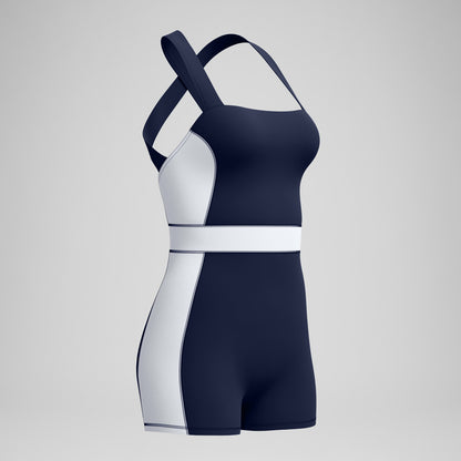 Jetstream Colourblock Legsuit Navy/White | Speedo