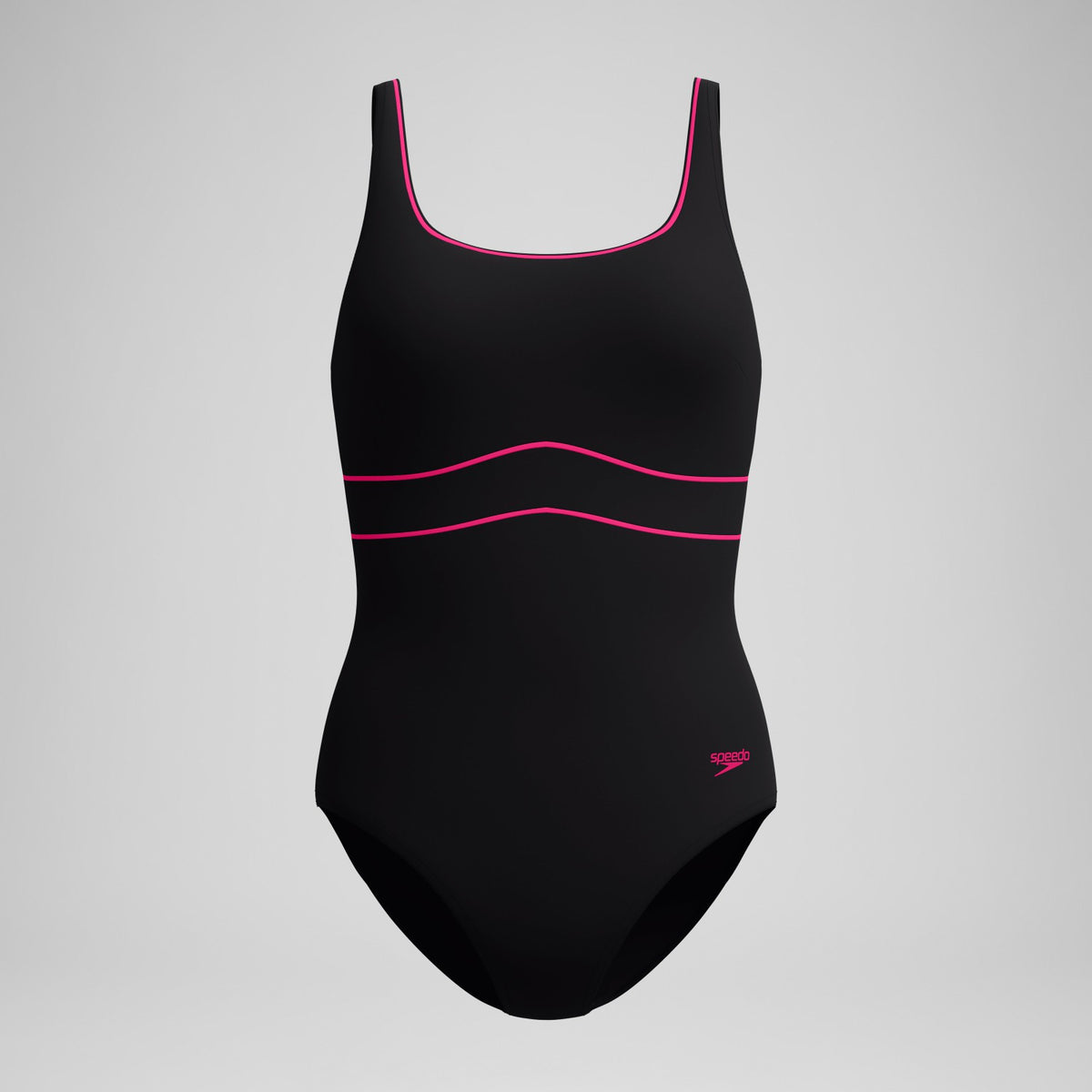 Shaping Contour Eclipse Solid Swimsuit Black/Pink | Speedo
