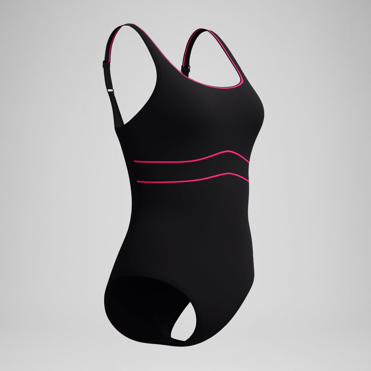 Shaping Contour Eclipse Solid Swimsuit Black/Pink | Speedo