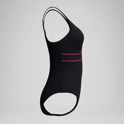 Shaping Contour Eclipse Solid Swimsuit Black/Pink | Speedo