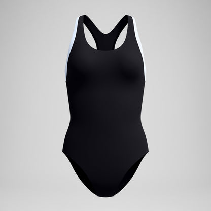 Colourblock Racerback Swimsuit Black/White | Speedo