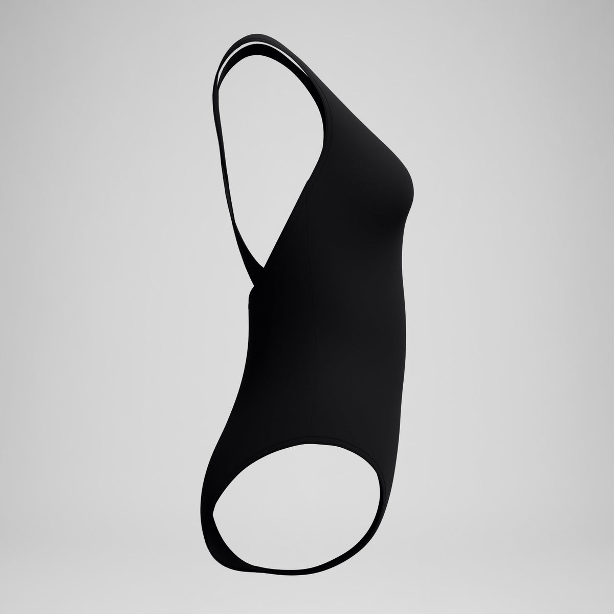 Solid Scoop Neck Swimsuit Black | Speedo