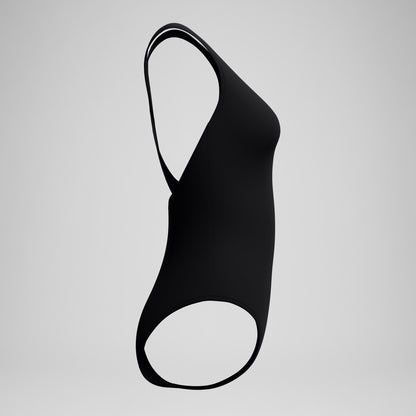 Solid Scoop Neck Swimsuit Black | Speedo