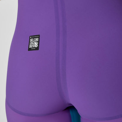 Fastskin LZR Pure Valor 2.0 Closedback Kneeskin Purple/Blue | Speedo
