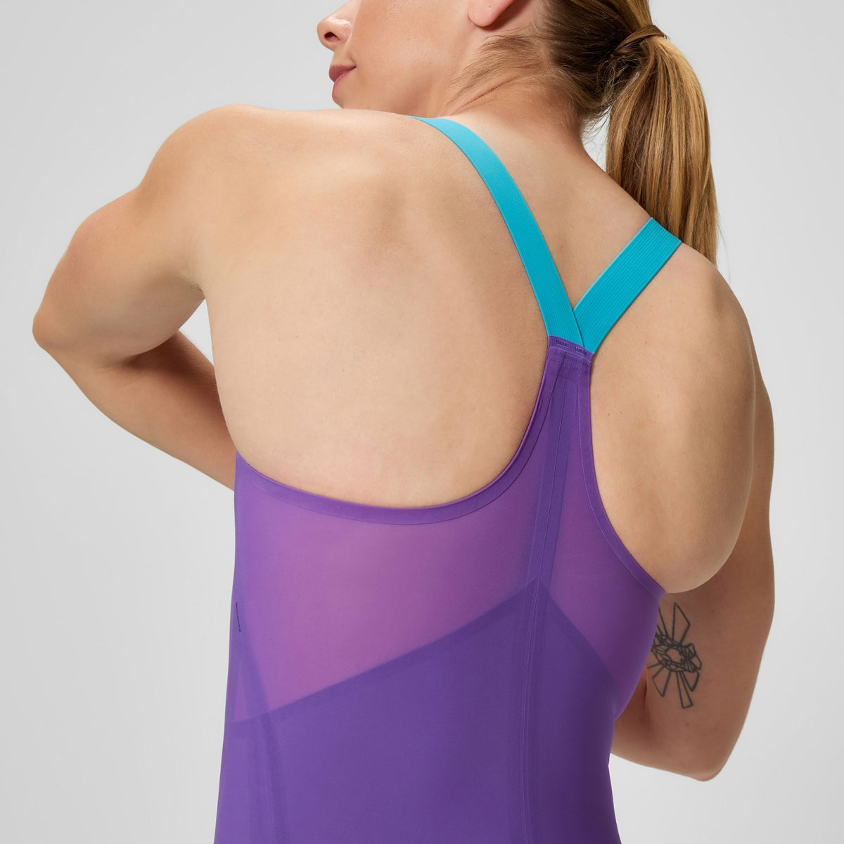 Fastskin LZR Pure Valor 2.0 Closedback Kneeskin Purple/Blue | Speedo