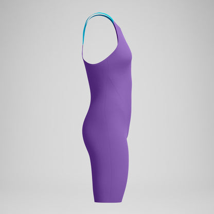 Fastskin LZR Pure Valor 2.0 Closedback Kneeskin Purple/Blue | Speedo