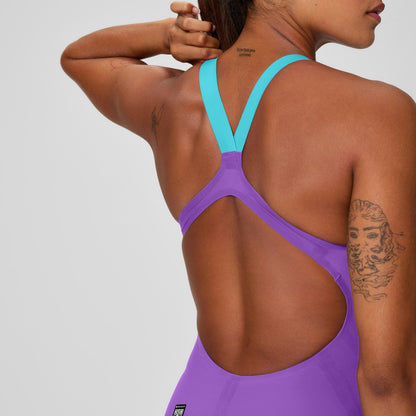 Fastskin LZR Pure Valor 2.0 Openback Kneeskin Purple/Blue | Speedo