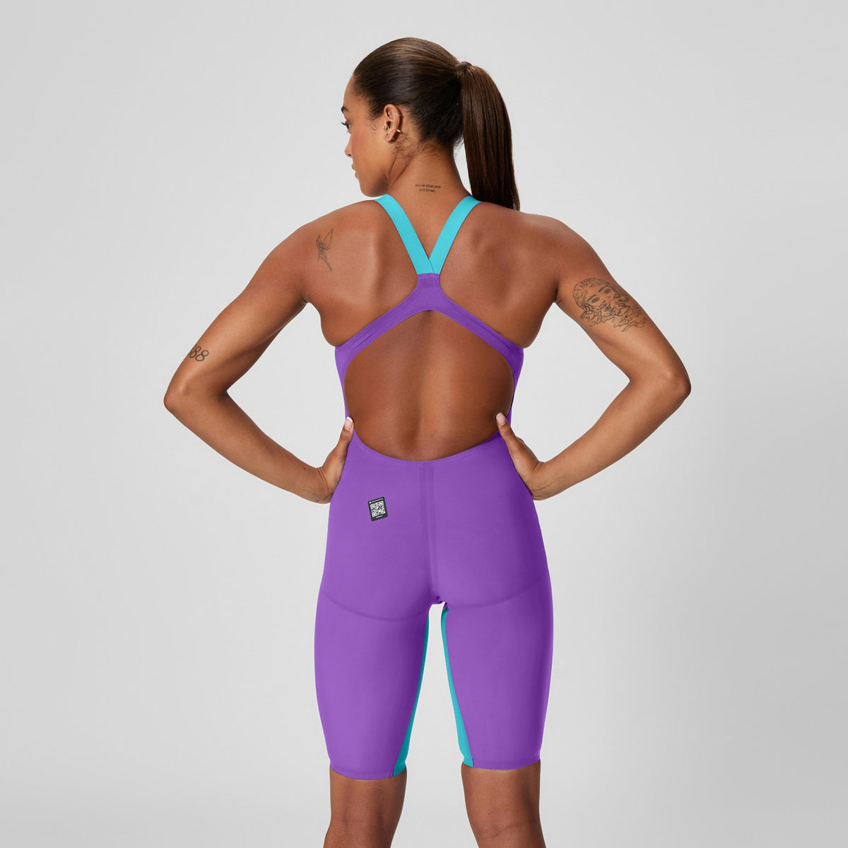 Fastskin LZR Pure Valor 2.0 Openback Kneeskin Purple/Blue | Speedo