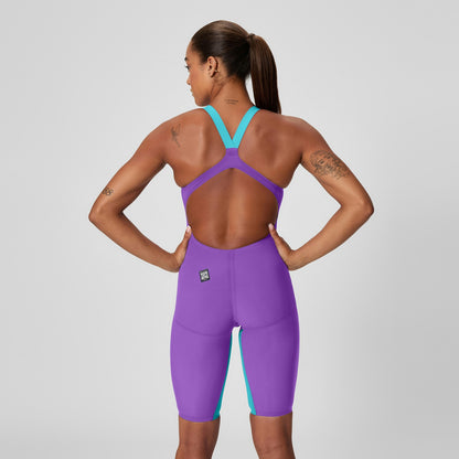 Fastskin LZR Pure Valor 2.0 Openback Kneeskin Purple/Blue | Speedo