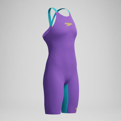 Fastskin LZR Pure Valor 2.0 Openback Kneeskin Purple/Blue | Speedo