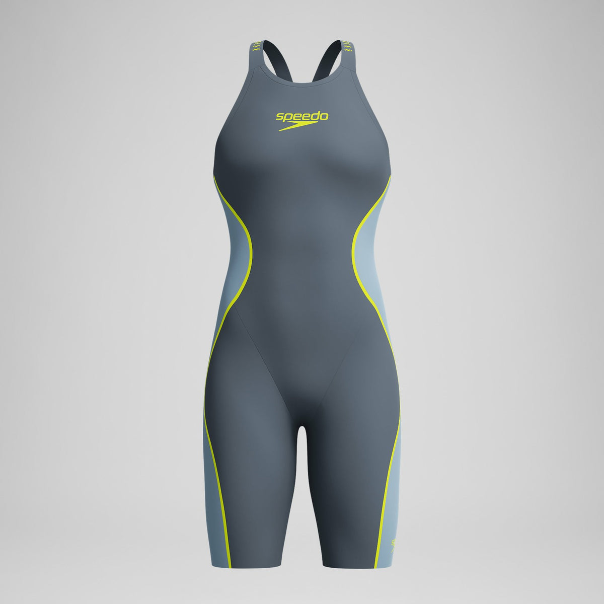 Fastskin LZR Pure Intent 2.0 Openback Kneeskin Grey/Blue | Speedo