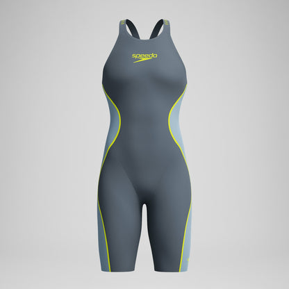 Fastskin LZR Pure Intent 2.0 Openback Kneeskin Grey/Blue | Speedo