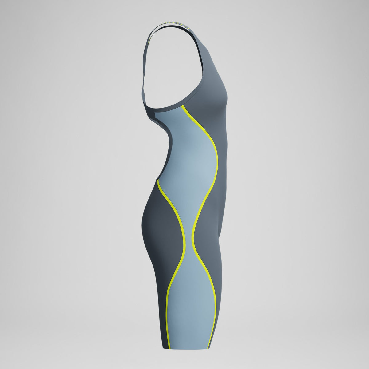 Fastskin LZR Pure Intent 2.0 Openback Kneeskin Grey/Blue | Speedo