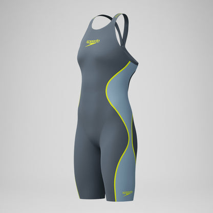 Fastskin LZR Pure Intent 2.0 Openback Kneeskin Grey/Blue | Speedo