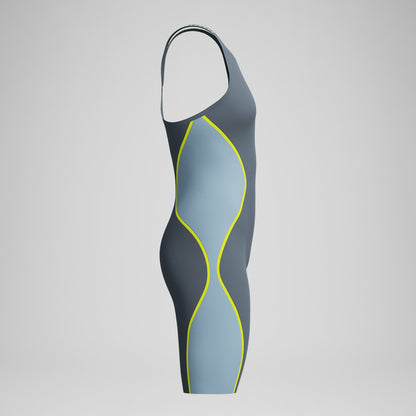 Fastskin LZR Pure Intent 2.0 Closedback Kneeskin Grey/Blue | Speedo