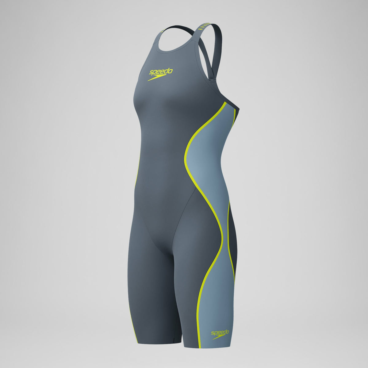 Fastskin LZR Pure Intent 2.0 Closedback Kneeskin Grey/Blue | Speedo