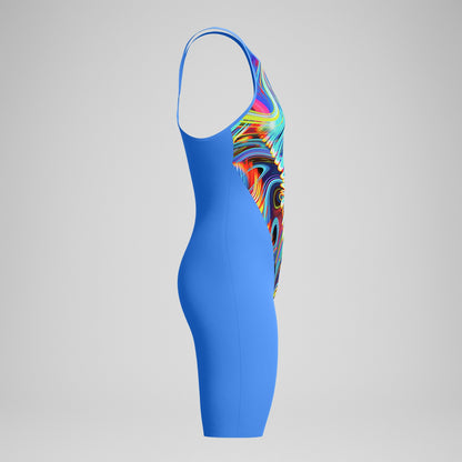 Fastskin LZR Pure Valor 2.0 Closedback Kneeskin Blue/Pink | Speedo