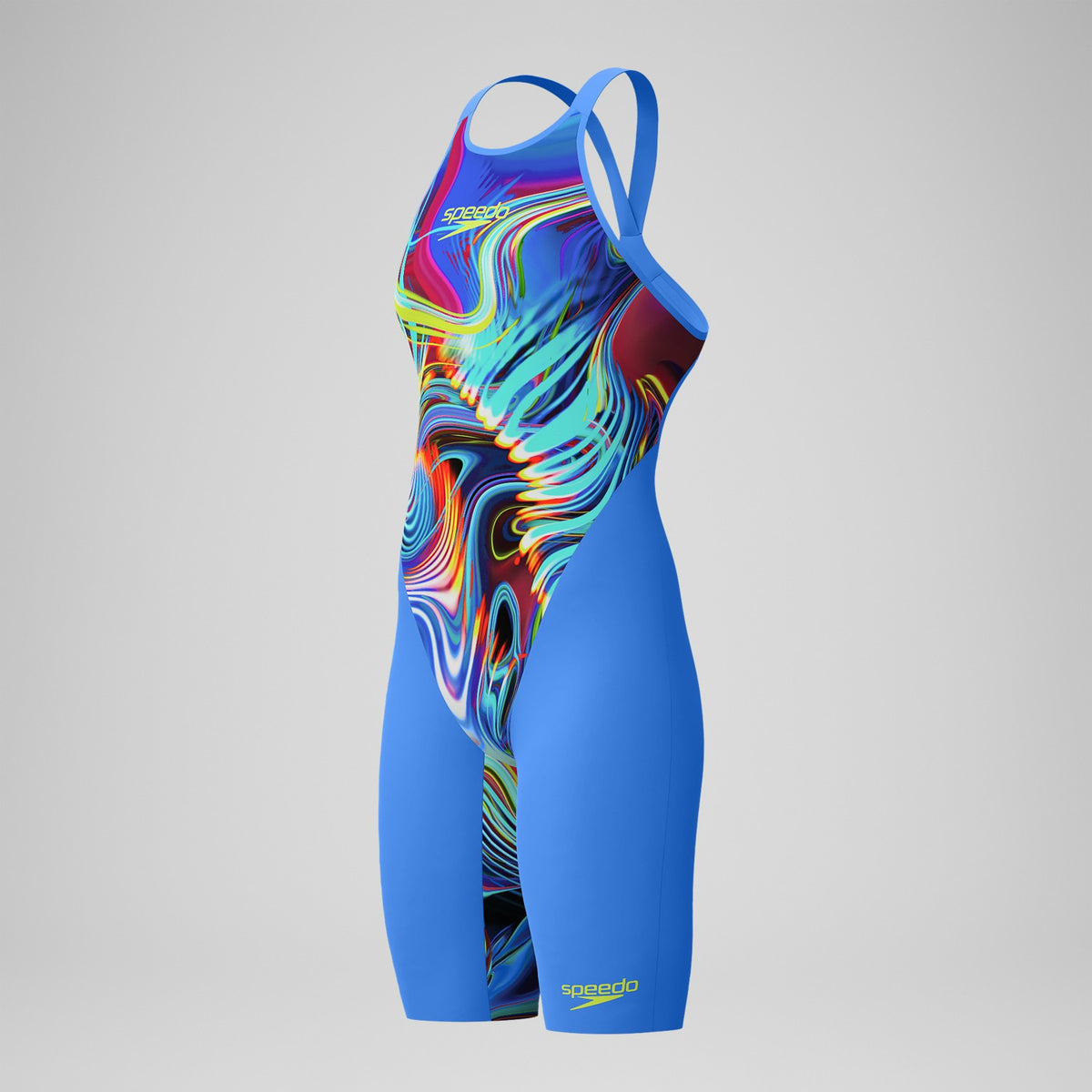 Fastskin LZR Pure Valor 2.0 Openback Kneeskin Blue/Pink | Speedo