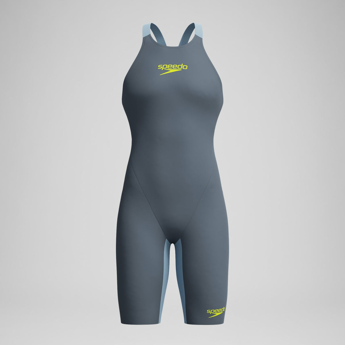 Fastskin LZR Pure Valor 2.0 Openback Kneeskin Grey/Blue | Speedo