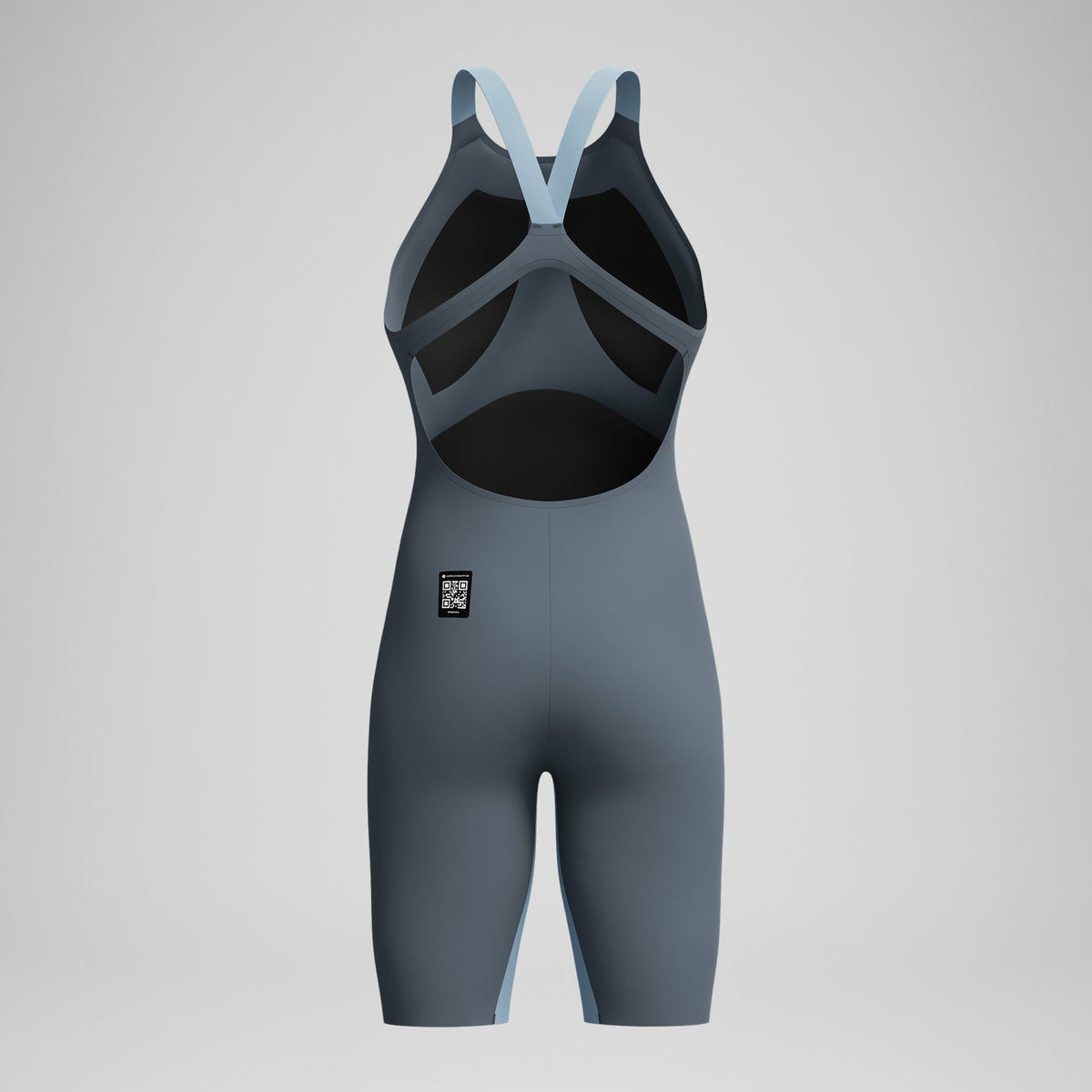 Fastskin LZR Pure Valor 2.0 Openback Kneeskin Grey/Blue | Speedo